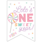 Sweet One MONTH BY MONTH FIRST BIRTHDAY banner! バンティングフラッグ (第1の旗)