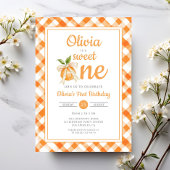 Sweet One Orange Citrus 1st Birthday 招待状
