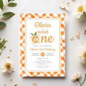 Sweet One Orange Citrus 1st Birthday 招待状