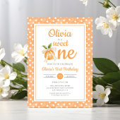 Sweet One Orange Citrus 1st Birthday 招待状