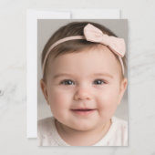 Sweet One Peach Birthday Thank You サンキューカード (裏面)