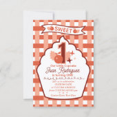 Sweet One Photo Invitations Flat Thank You Card サンキューカード (正面)