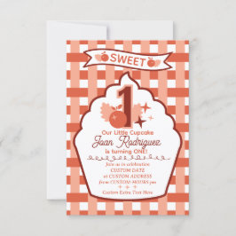 Sweet One Photo Invitations Flat Thank You Card サンキューカード