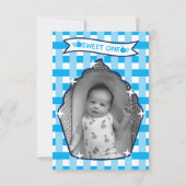 Sweet One Photo Invitations Flat Thank You Card サンキューカード (裏面)