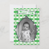 Sweet One Photo Invitations Flat Thank You Card サンキューカード (裏面)