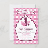 Sweet One Photo Invitations Flat Thank You Card サンキューカード (正面)