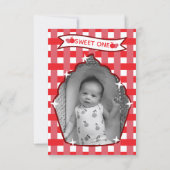 Sweet One Photo Invitations Flat Thank You Card サンキューカード (裏面)