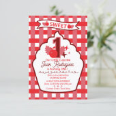 Sweet One Photo Invitations Flat Thank You Card サンキューカード (スタンド正面)