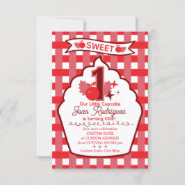 Sweet One Photo Invitations Flat Thank You Card サンキューカード