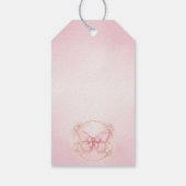 Sweet One Pink Butterfly 1st Birthday Girl  ギフトタグ (裏面)