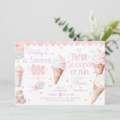  Sweet One Three Schoops of Fun joint Birthday 招待状 (スタンド正面)