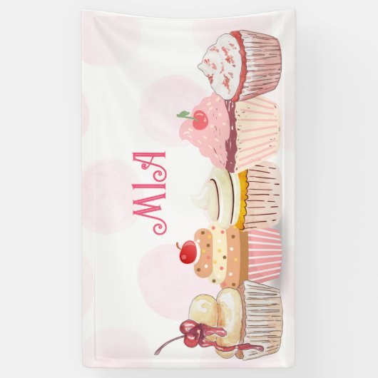 Sweet One Year Old Birthday Party  横断幕 (縦)