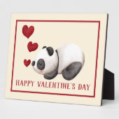 Sweet Panda & Hearts バレンタインデーの飾り板 フォトプラーク (側面)