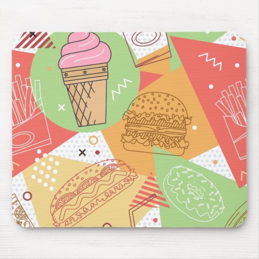 Sweet pastel abstract and illustrations Ice cream マウスパッド (正面)