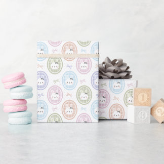 Sweet Pastel Bunny Pattern Wrapping Paper Roll ラッピングペーパー