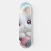 Sweet Pastel Kawaii Kitten Easter Eggs スケートボード (正面)