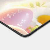 Sweet Pastel Kawaii Kitten Easter Eggs デスクマット (コーナー)