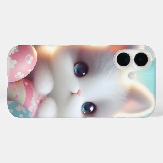Sweet Pastel Kawaii Kitten Easter Eggs Case-Mate iPhoneケース (裏面 (横))