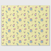 Sweet Pastel Kawaii Yellow ラッピングペーパー (フラット)