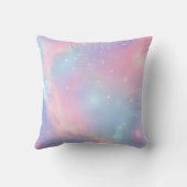 Sweet Pastel Starry Night Sky Cosmic Clouds クッション (裏面)