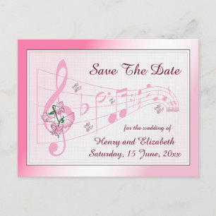 Sweet PeaとMusic Save The Date Card 案内ポストカード