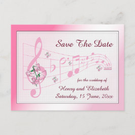 Sweet PeaとMusic Save The Date Card 案内ポストカード