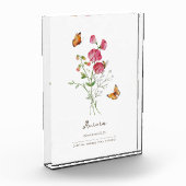 Sweet Pea Birth Month Flower フォトブロック (左)