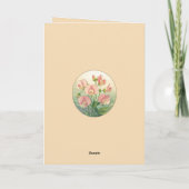 Sweet Pea Birth Month Flower Elegance カード (裏面)