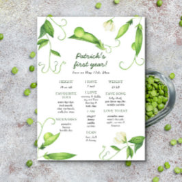 Sweet Pea First Birthday Milestone Birthday ポスター