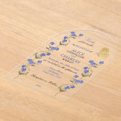 Sweet Pea Floral Wedding アクリル招待状 (レイダウン)
