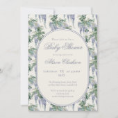 Sweet Pea flower arch Baby brunch elegant lavender 招待状 (正面)