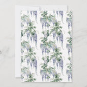 Sweet Pea flower arch Baby brunch elegant lavender 招待状 (裏面)