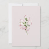 Sweet Pea flower arch Baby brunch elegant lavender 招待状 (裏面)