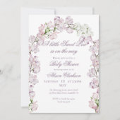 Sweet Pea flower arch Baby brunch elegant lavender 招待状 (正面)