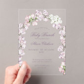 Sweet Pea flower arch Baby brunch floral arch アクリル招待状 (インサイチュ (ポータブル))