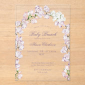 Sweet Pea flower arch Baby brunch floral arch アクリル招待状 (正面)
