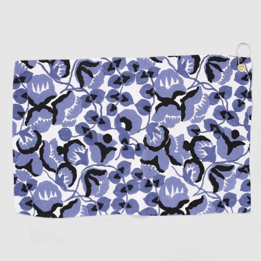 Sweet Pea (Periwinkle) Fine Art ゴルフタオル (横)