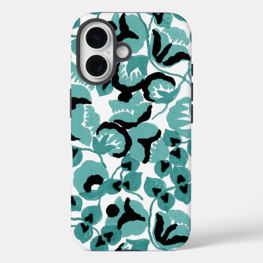 Sweet Pea (Teal) Fine Art Case-Mate iPhoneケース (裏面)
