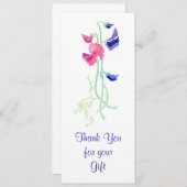 Sweet Pea 'Thank You'カード 招待状 (正面/裏面)