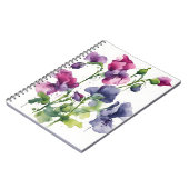Sweet Pea - Watercolor flowers ノートブック (左側)