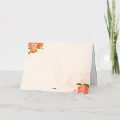 Sweet Peach Baby Shower Thank You Card サンキューカード (裏面)