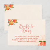 Sweet Peach Books for Baby Card – Fruit-Themed エンクロージャーカード (正面/裏面)