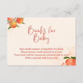 Sweet Peach Books for Baby Card – Fruit-Themed エンクロージャーカード