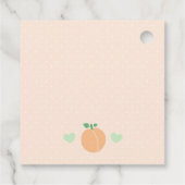 Sweet Peach Cobbler Elegant Baby Shower フェイバータグ (裏面)