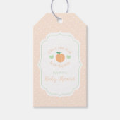 Sweet Peach Elegant Baby Shower ギフトタグ (正面)