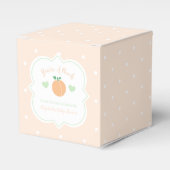 Sweet Peach Elegant Baby Shower フェイバーボックス (正面サイド)