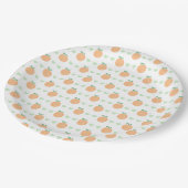 Sweet Peach Elegant Baby Shower ペーパープレート (アングル)