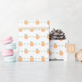 Sweet Peach Elegant Baby Shower ラッピングペーパー