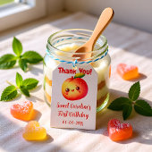 Sweet Peach First Birthday Thank You ギフトタグ