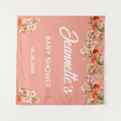 Sweet Peach Orchard Backdrop Tapestry タペストリー (正面(横))